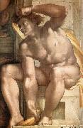 Michelangelo Buonarroti Ignudo oil on canvas